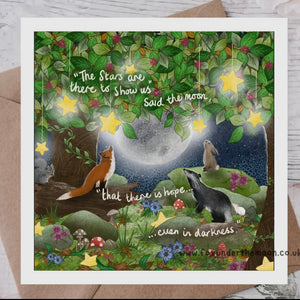FOX UNDER THE MOON CARDS -VARIOUS WITH SPECIAL MESSAGES