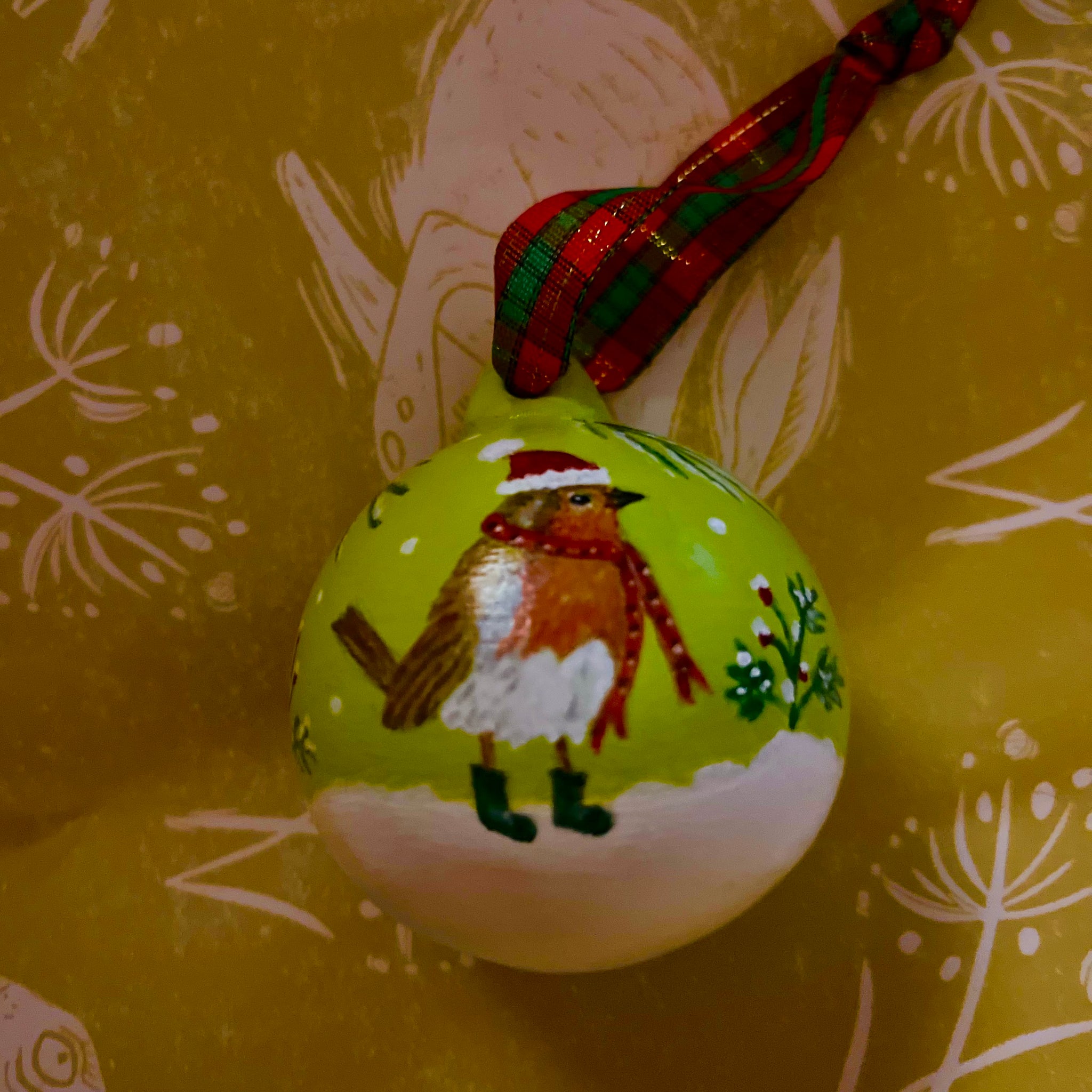 HAND PAINTED CERAMIC BAUBLES