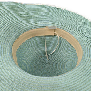 BOLD DAISY WIDE BRIM FOLDABLE HAT- LIGHT GREEN (57cm)