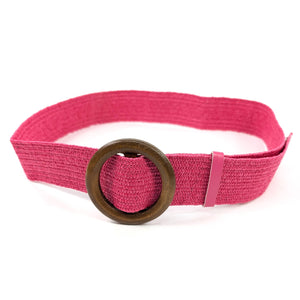 BELTED IN NATURE - ECO FRIENDLY STRETCH BELT  - PINK
