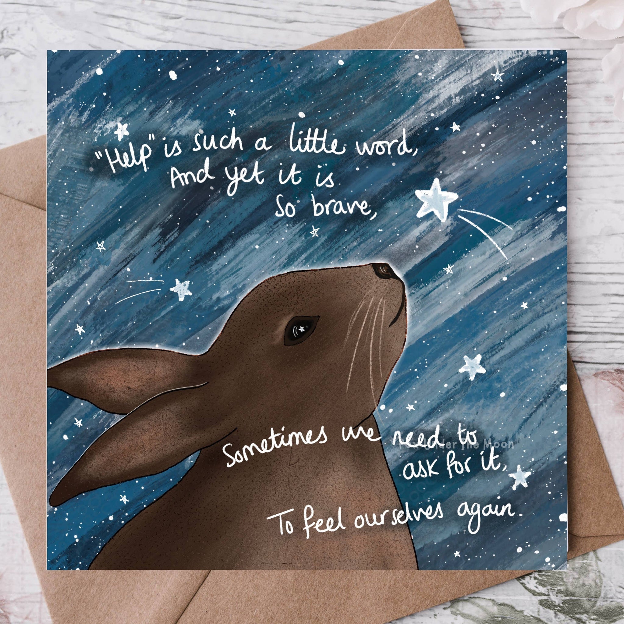 'Brave' - Greeting Card by Fox Under The Moon - Feather & Twigs