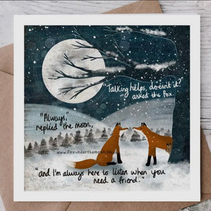 FOX UNDER THE MOON CARDS -VARIOUS WITH SPECIAL MESSAGES