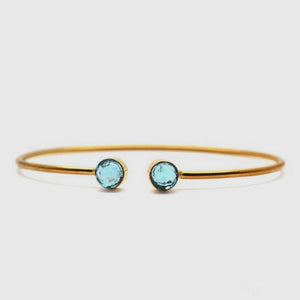 BLUE TOPAZ GOLD PLATED BRACELET