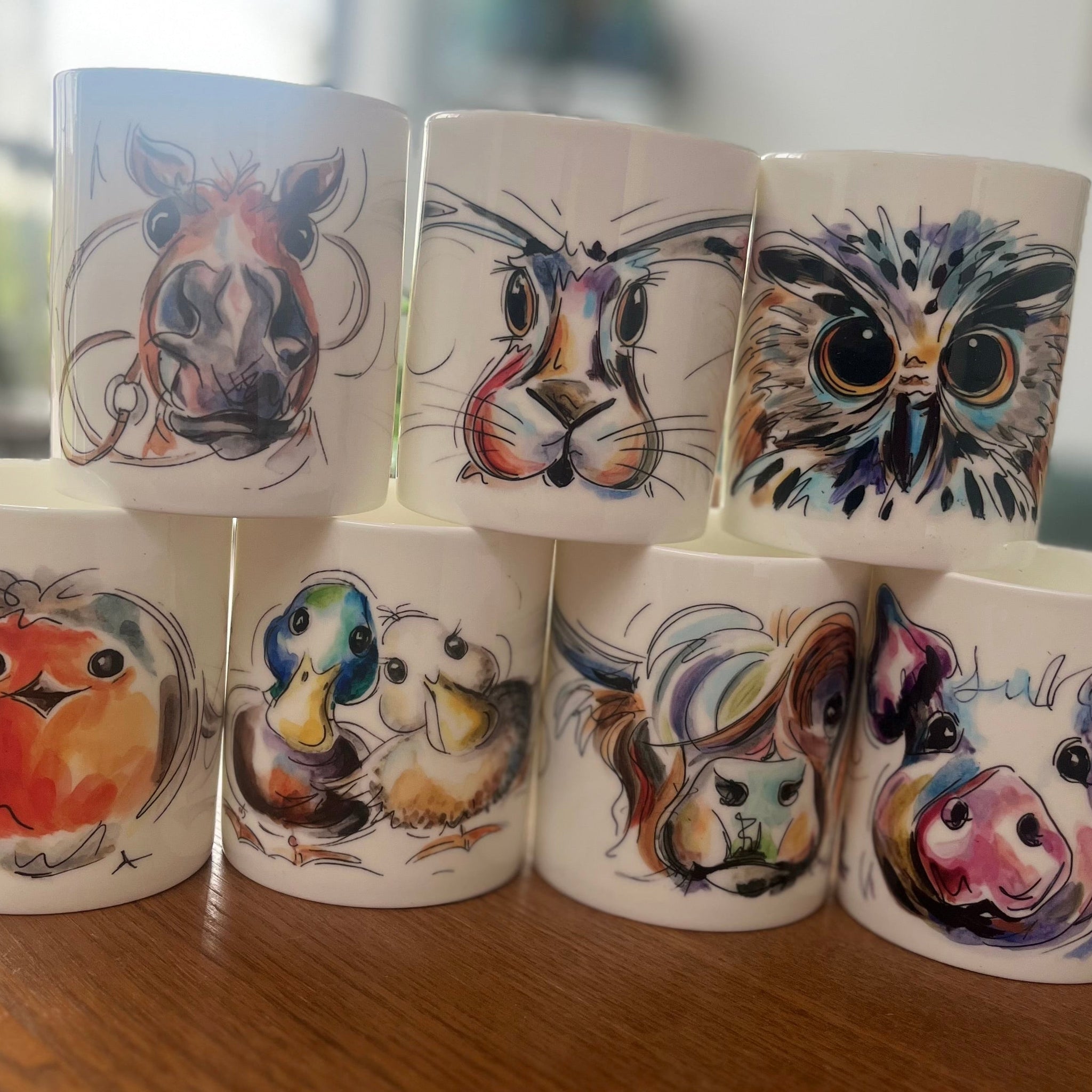 QUIRKY ANIMAL MUGS BY SUSAN BALLARD