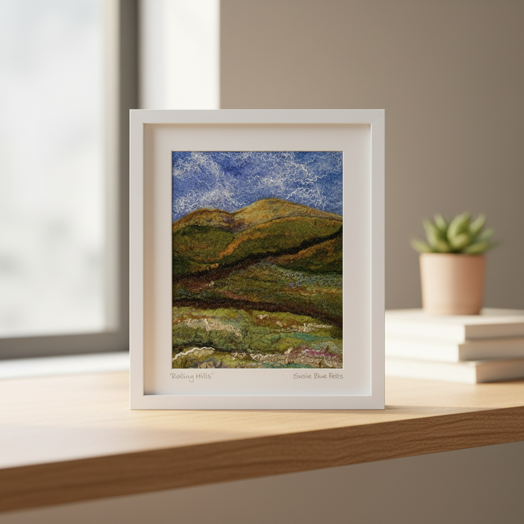 ROLLING HILLS FELT PICTURE BY SUSIE BLUE FELTS