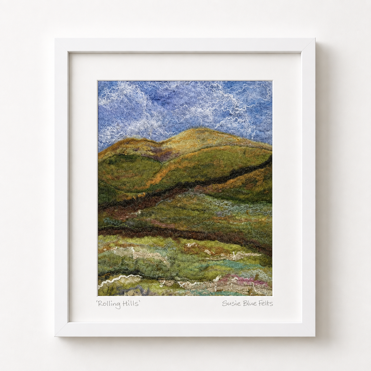ROLLING HILLS FELT PICTURE BY SUSIE BLUE FELTS