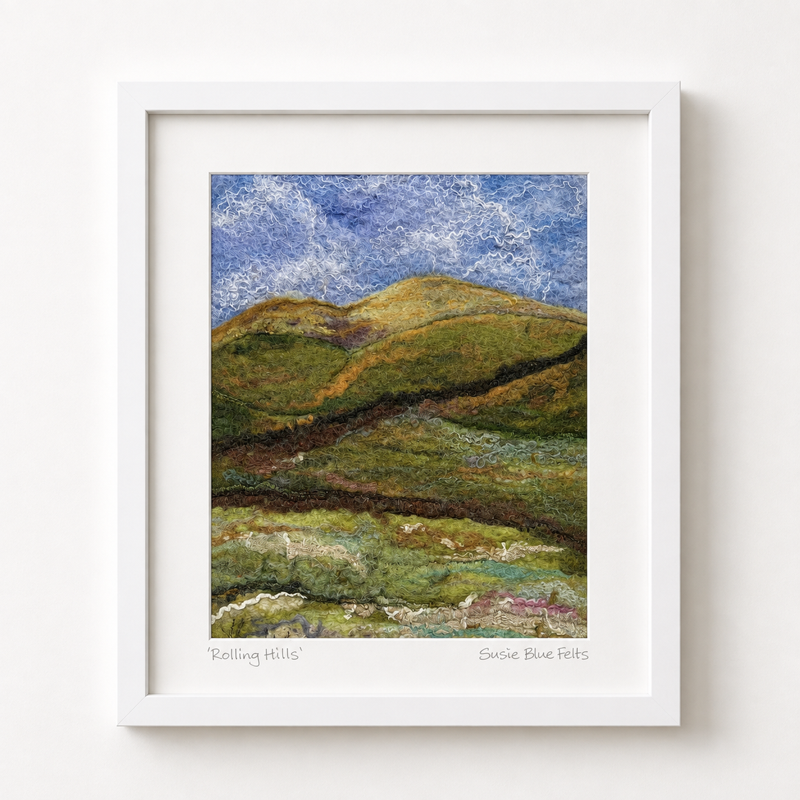 ROLLING HILLS FELT PICTURE BY SUSIE BLUE FELTS