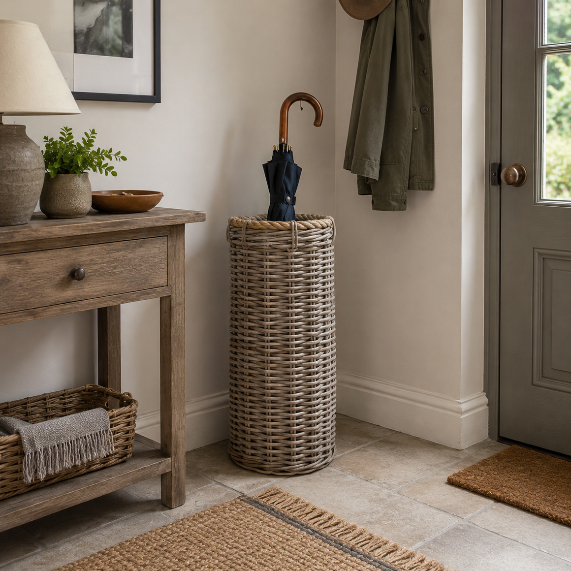 HOLKHAM RATTAN UMBRELLA STAND