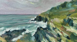 CORNWALL STUDY - ORIGINAL OIL MOUNTED AND FRAMED BY ANDY WALMSLEY
