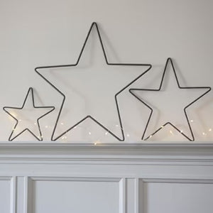 CURZON SET OF 3 STARS IN BLACK POWDER COATED - Pre-Order for Mid Oct