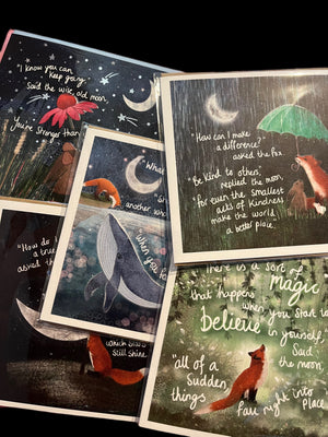 FOX UNDER THE MOON CARDS -VARIOUS WITH SPECIAL MESSAGES