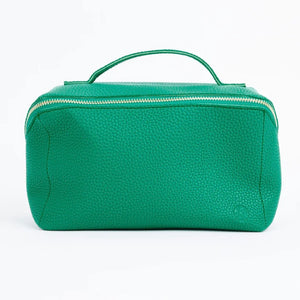 ASYMETICAL ZIPPED COSMETIC CASE - VARIOUS COLOURS