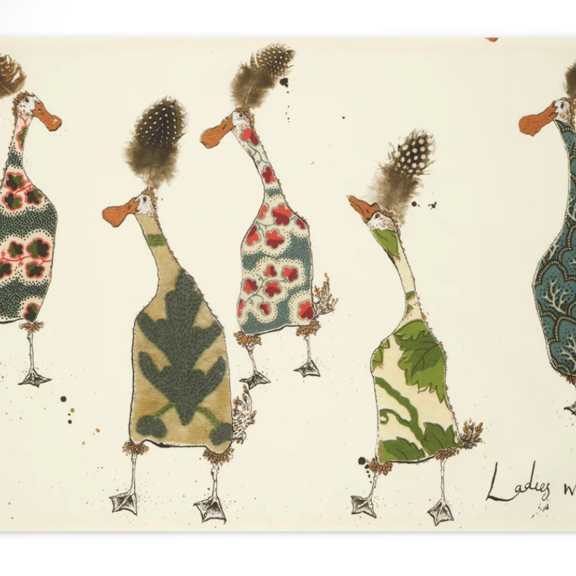 LADIES WHO LUNCH TEA TOWEL BY ANNA WRIGHT