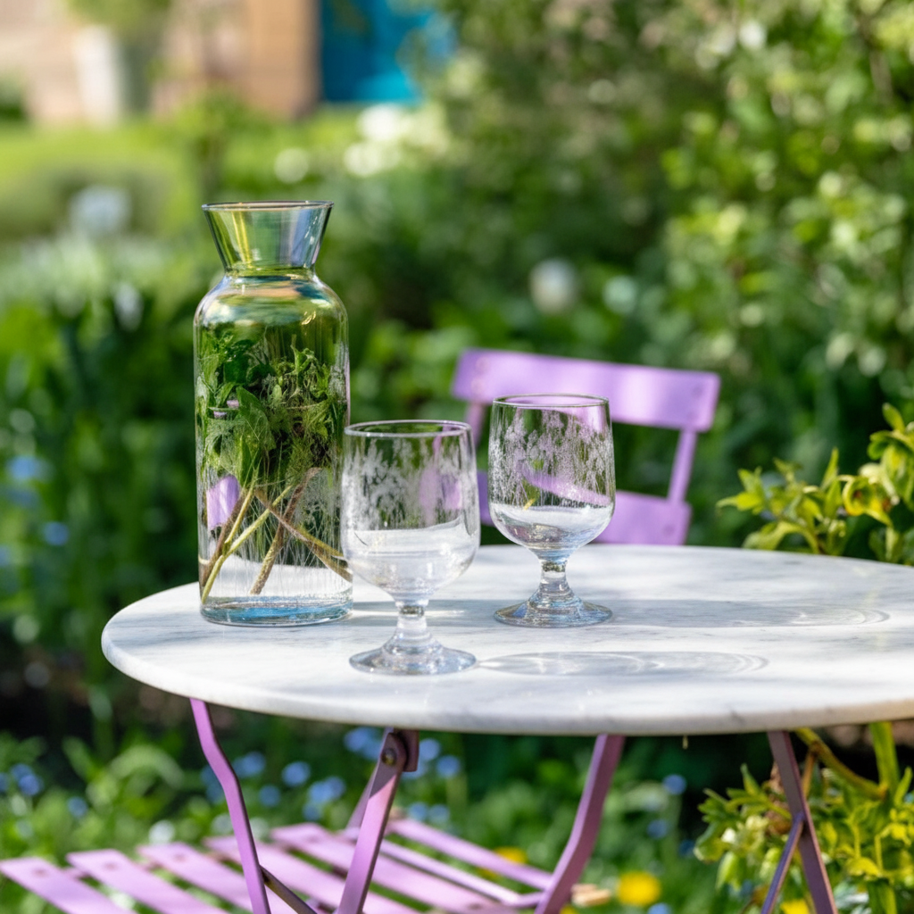FLORAL GLASS CARAFE