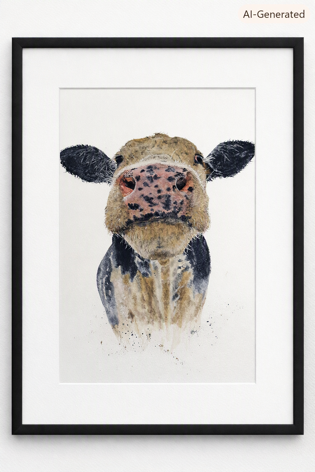 MABEL THE COW PRINT BY CAROLINE MOONEY