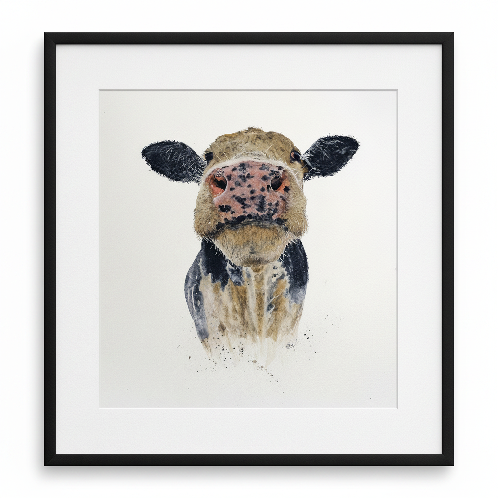 MABEL THE COW PRINT BY CAROLINE MOONEY