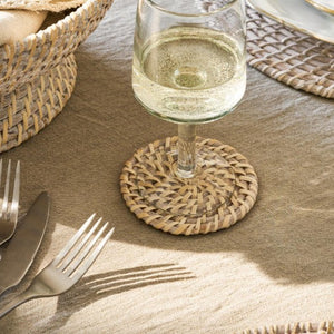 WITTERING RATTEN COASTERS- SET OF FOUR
