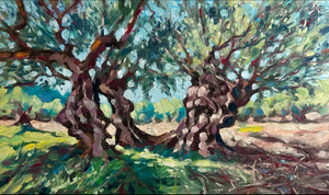 WALK TO THE REFUGE - ORIGINAL OIL MOUNTED AND FRAMED BY ANDY WALMSLEY