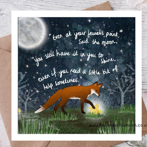 FOX UNDER THE MOON CARDS -VARIOUS WITH SPECIAL MESSAGES