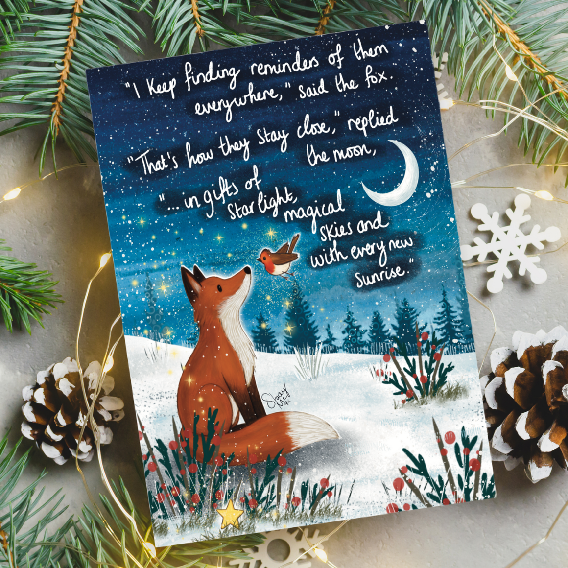 'REMINDERS' - 2025 CHRISTMAS CARD FROM FOX UNDER THE MOON