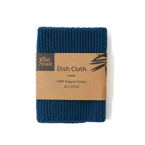 DISH CLOTHS - 100% ORGANIC COTTON - OCEAN BLUE & PEACH