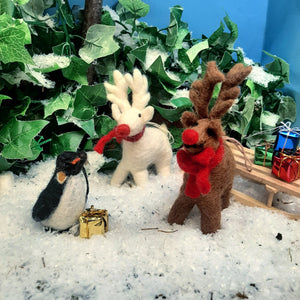 HANDMADE FELT RUDOLF HANGING DECORATION