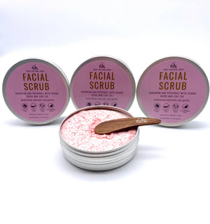 JOJOBA AND GERANIUM EXFOLIATING FACIAL SCRUB