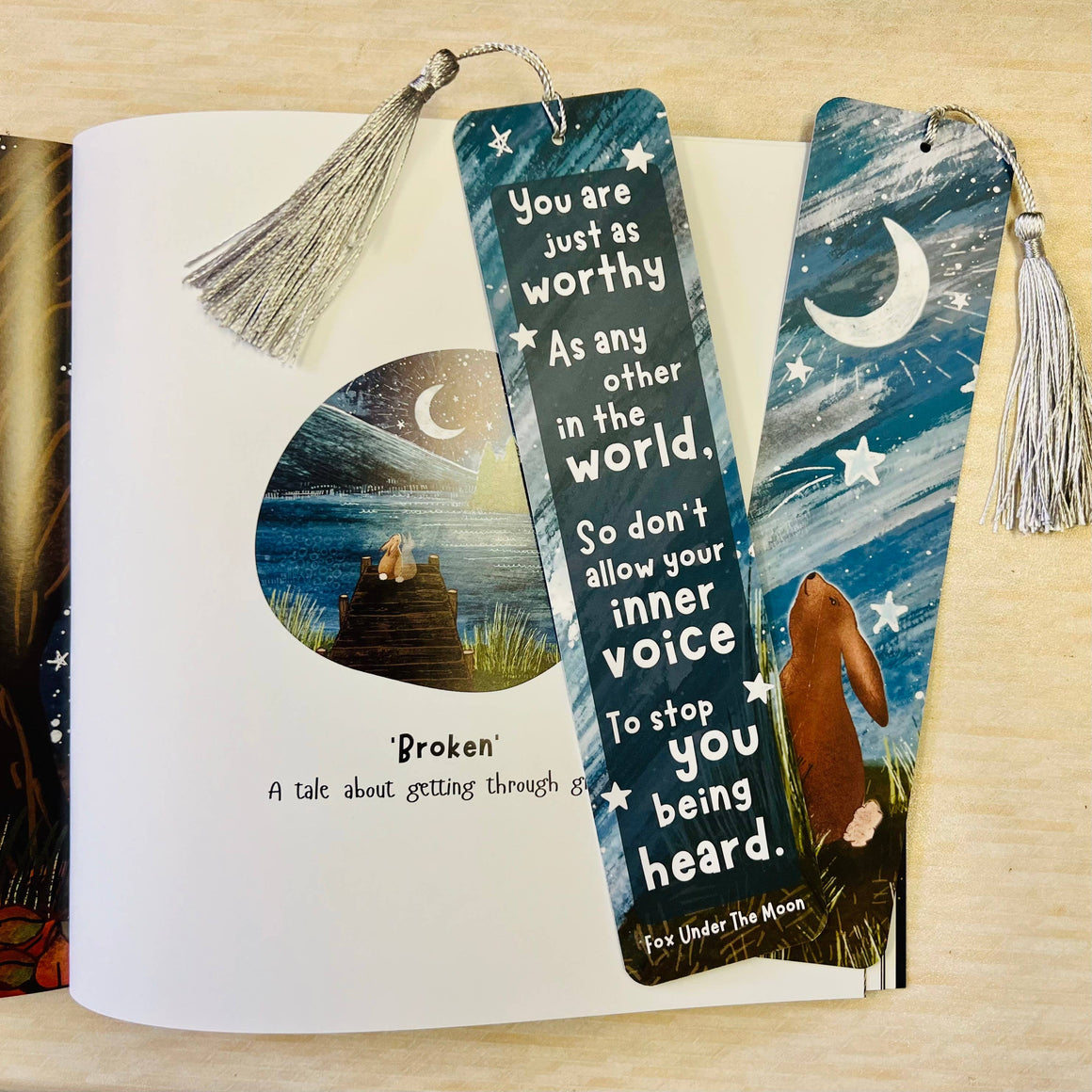 Rabbit Bookmark - One Step At A Time - Feather & Twigs