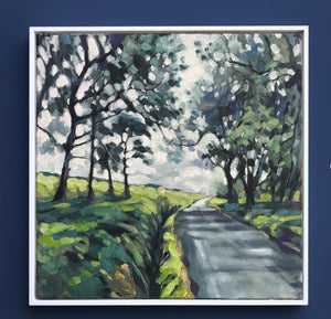 OVER THE BOUNDARY - ORIGINAL OIL MOUNTED AND FRAMED BY ANDY WALMSLEY