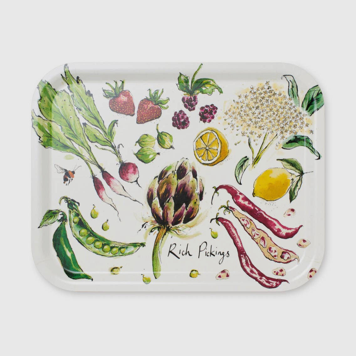 “RICH PICKINGS” SERVING TRAY BY ANNA WRIGHT- END OF LINE - Feather & Twigs