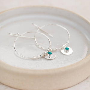 STERLING SILVER BOHO HOOP EARRINGS