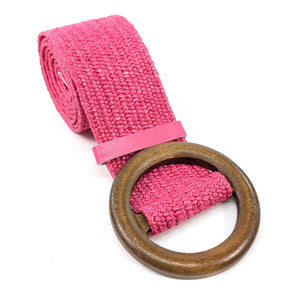 BELTED IN NATURE - ECO FRIENDLY STRETCH BELT  - PINK