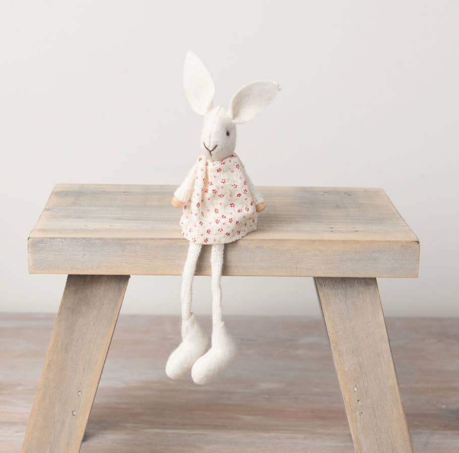 Floral Rabbit, 16cm - Feather & Twigs