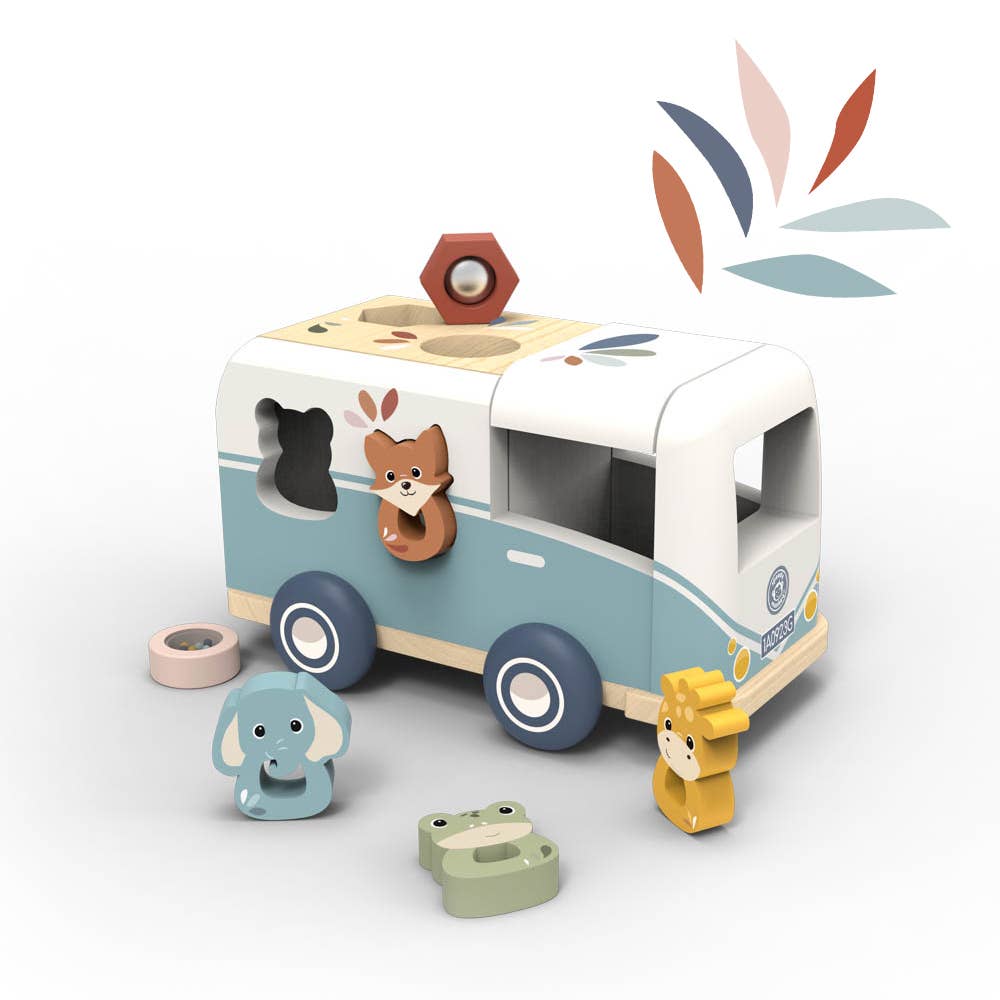 Speedy Monkey Shape sorter van - Feather & Twigs