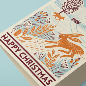 FARMLAND SNOW GLOBE - COUNTRYSIDE CHARITY CHRISTMAS CARD