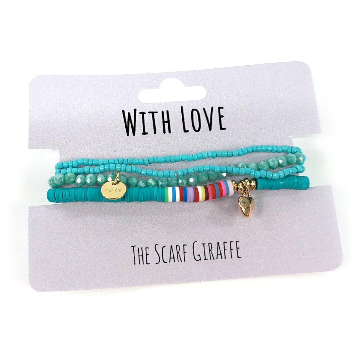 WITH LOVE BRACELET SET - TURQUOISE - Feather & Twigs