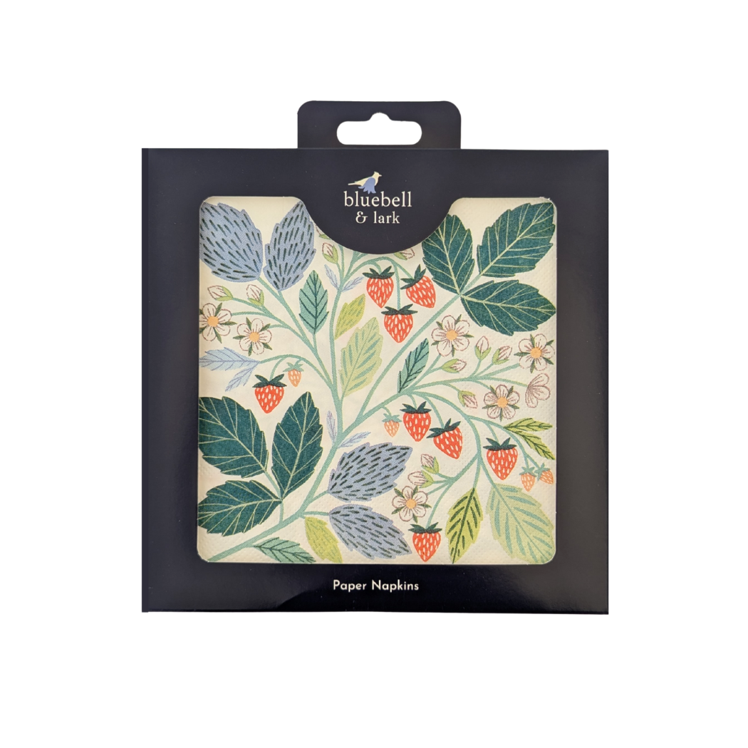 WILD STRAWBERRIES NAPKINS - Feather & Twigs