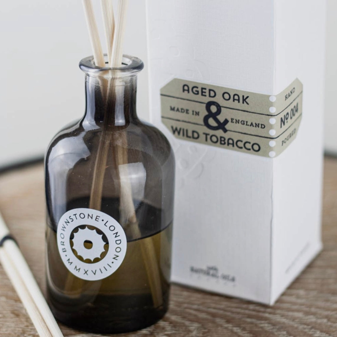 AGED OAK AND WILD TOBACCO DIFFUSER BY BROWNSTONE - Feather & Twigs