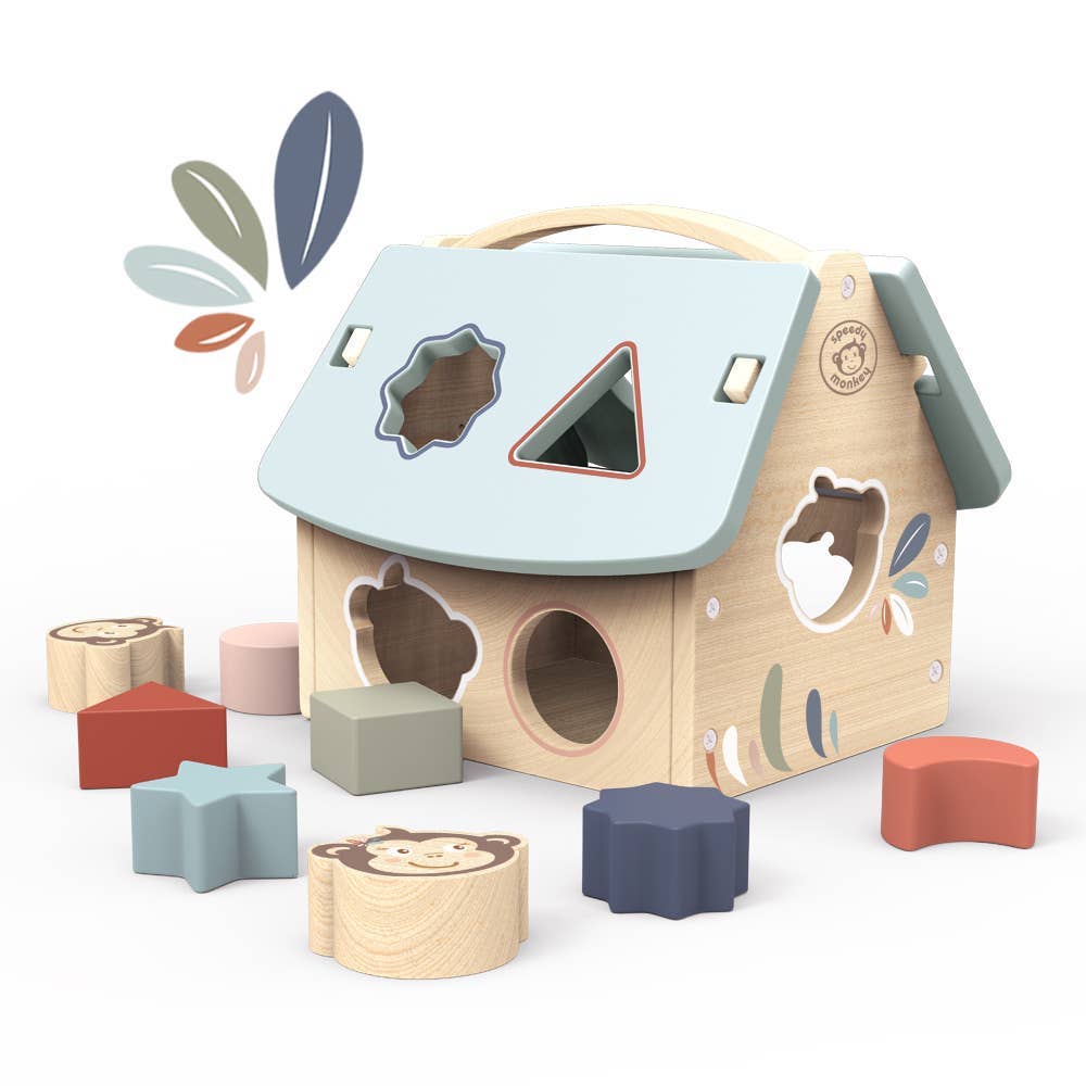 SPEEDY MONKEY HOUSE SHAPE SORTER - Feather & Twigs