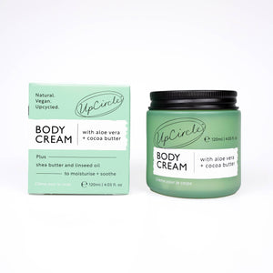 VEGAN BODY CREAM WITH ALOE VERA = COAOA BUTTER FOR DRY SKIN