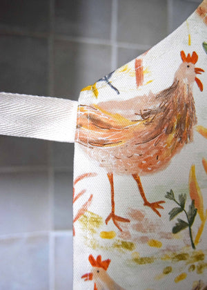 CHICKENS CHILDREN'S SIZE COTTON APRON