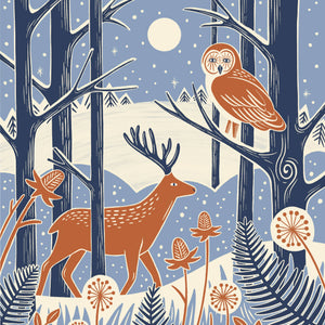 WOODLAND SNOW GLOBE -  COUNTRYSIDE CHARITY CHRISTMAS CARD