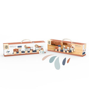 SPEEDY MONKEY TRAIN STACKER - WOODEN TOY
