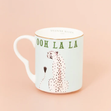 CHEETAH SMALL MUG BY YVONNE ELLEN