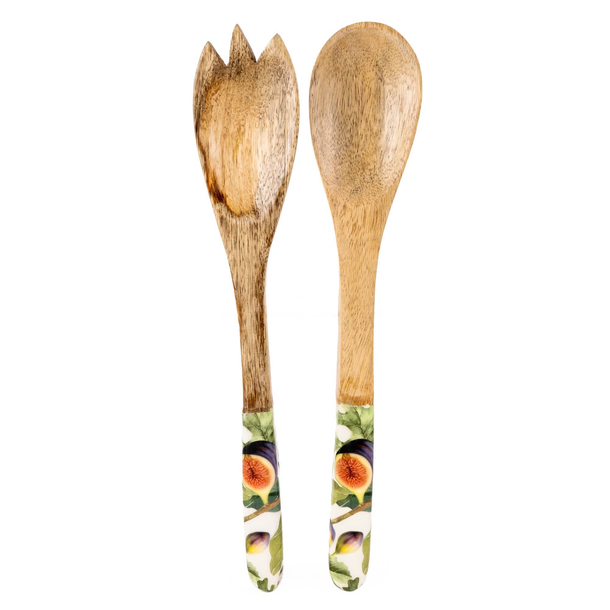 MANGO WOOD SPOON AND FORK ,- FIG DESIGN - Feather & Twigs