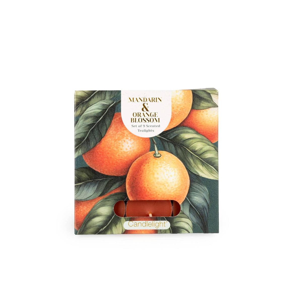 SET OF 9 TEALIGHTS - MANDARIN AND ORANGE BLOSSOM - Feather & Twigs