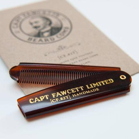 FOLDING POCKET BEARD COMB - Feather & Twigs