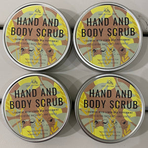 OATMEAL HAND/BODY SCRUB WITH PEPPERMINT  & LEMON