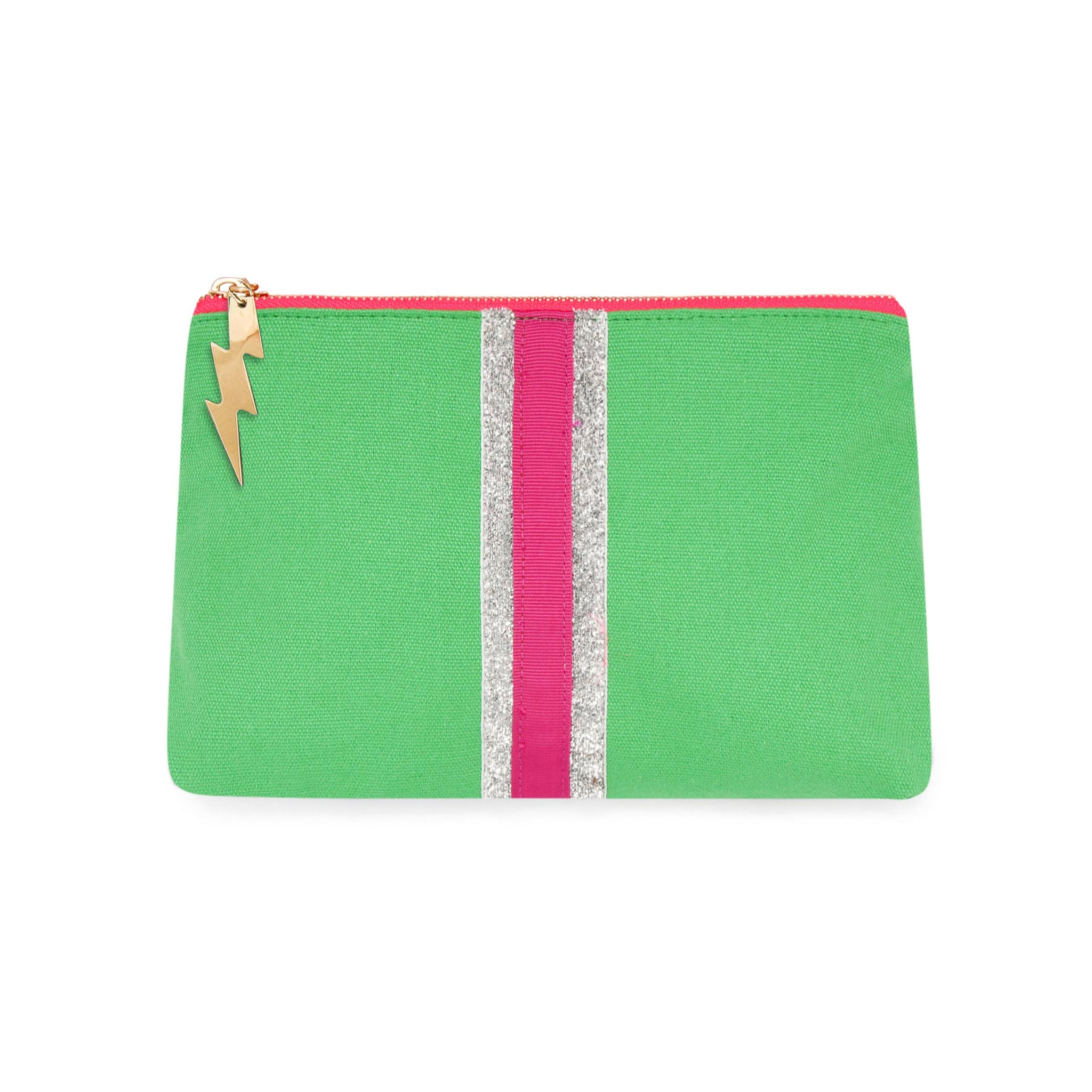 EMERALD LUCKY STRIPE CLUTCH BY COCKATOO - Feather & Twigs