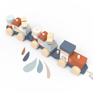 SPEEDY MONKEY TRAIN STACKER - WOODEN TOY